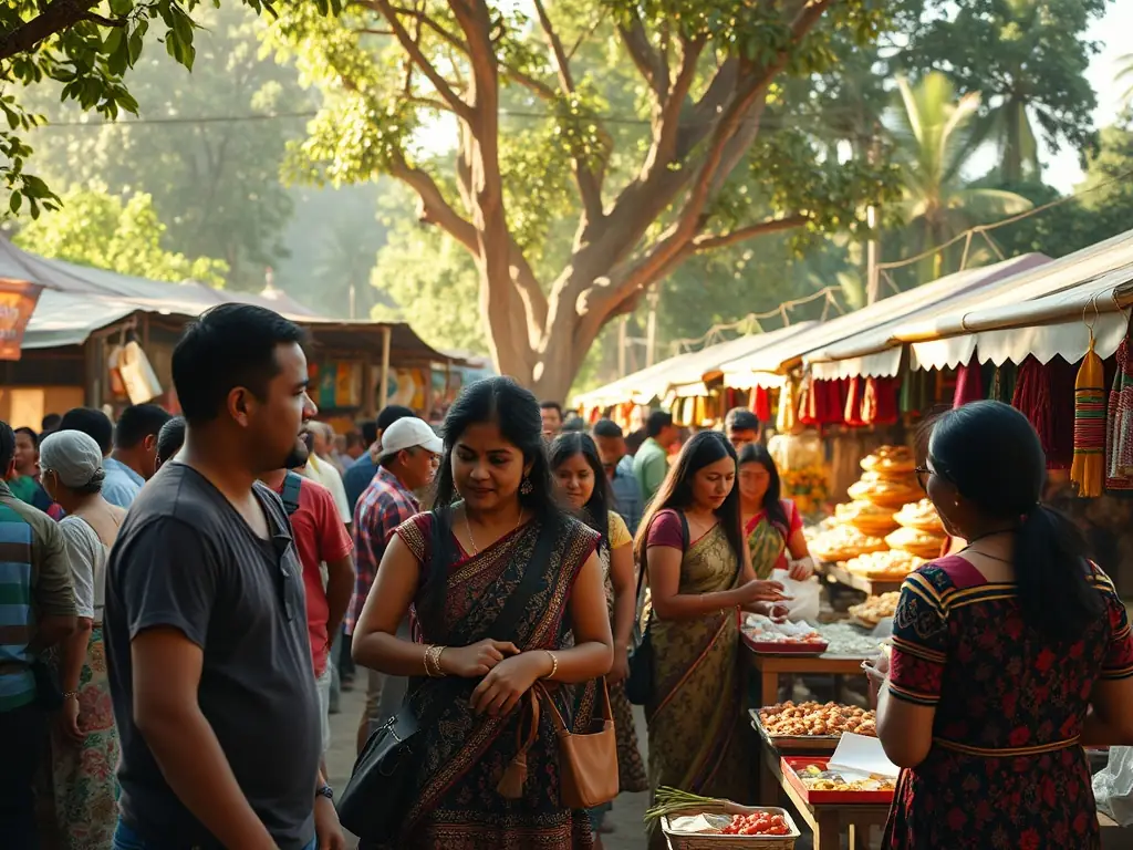 A photograph of a community event organized by the association, showcasing local crafts, traditional music, and historical displays.